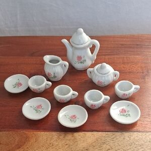 Vintage Floral Miniature Tea Set